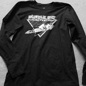 Purple Pig Music Festival Unisex Size Small Long Sleeved Shirt 🐷